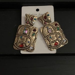 Vintage graphic earrings